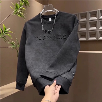 2025秋冬新款百搭潮流套头卫衣男钢印字母晕染上衣长袖休闲时尚潮